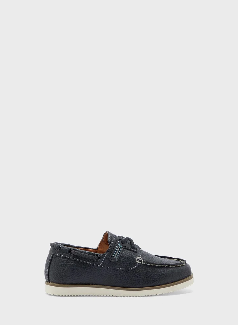 RIVER ISLAND Kids Patched Boat Shoe