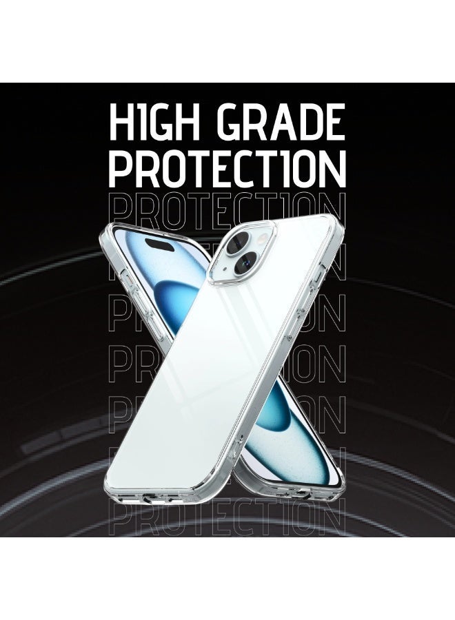 Raxoom iPhone 15 Clear Magnetic Cover | Mag Safe Compatible | Hybrid Protective Crystal Clear Hard Back Case | Shockproof Silicone Frame | Anti Yellowing | Slim Transparent Case for Apple iPhone 15 - Image 5