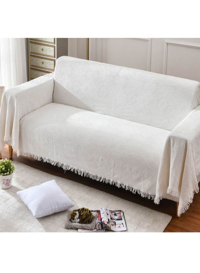 Pastoral Style Sofa Slipcover White 130 x 180centimeter - Image 1