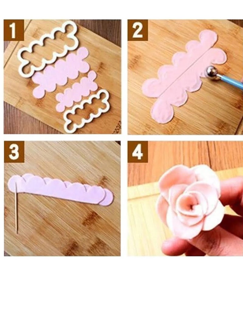 C.T.Z Rose & Peony Flower Cutter Set – Fondant, Clay, and Sugar Paste Molding Tools for Cake Decorating and Crafts  - Image 2