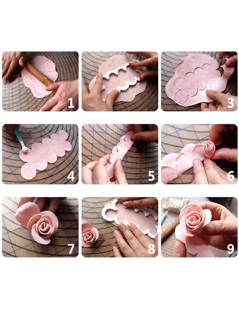C.T.Z Rose & Peony Flower Cutter Set – Fondant, Clay, and Sugar Paste Molding Tools for Cake Decorating and Crafts  - Image 3