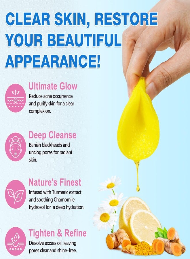 Turmeric Cleansing Pads 60pcs - for Dark Spots - Turmeric Face Pads - Turmeric Pad Infused Foaming Exfoliating Pad- Gentle & Non-Irritating for Face Body - Remove Excess Keratin - Image 2