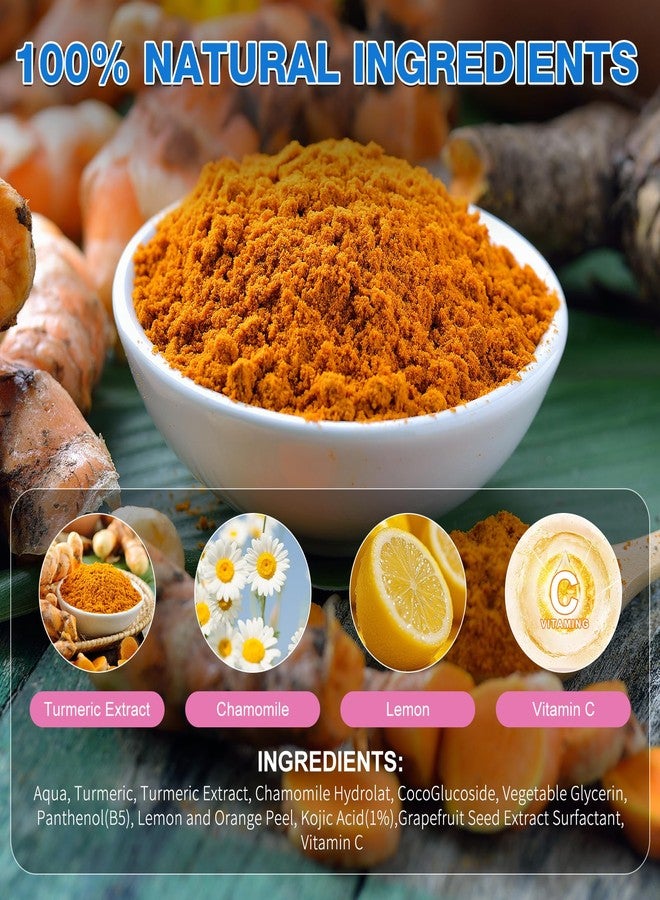 Turmeric Cleansing Pads 60pcs - for Dark Spots - Turmeric Face Pads - Turmeric Pad Infused Foaming Exfoliating Pad- Gentle & Non-Irritating for Face Body - Remove Excess Keratin - Image 3