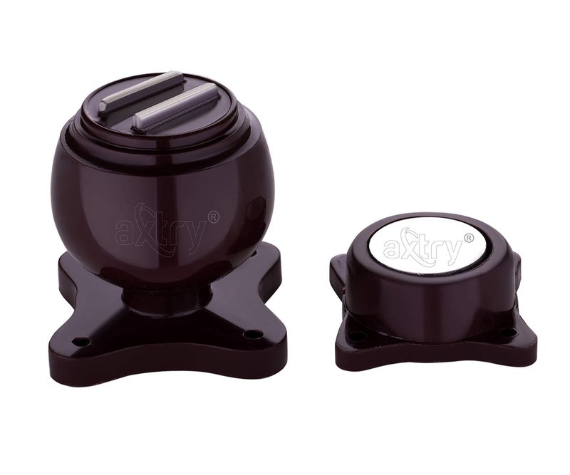 Axtry Axtry Pack of 2 Door CatcherDoor MagnetDoor Magnet CatcherDoor HolderDoor Catcher MagneticDoor CatchMagnetic Door StopperDoor Magnetic CatcherDoor Stopper Home Brown  - Image 4