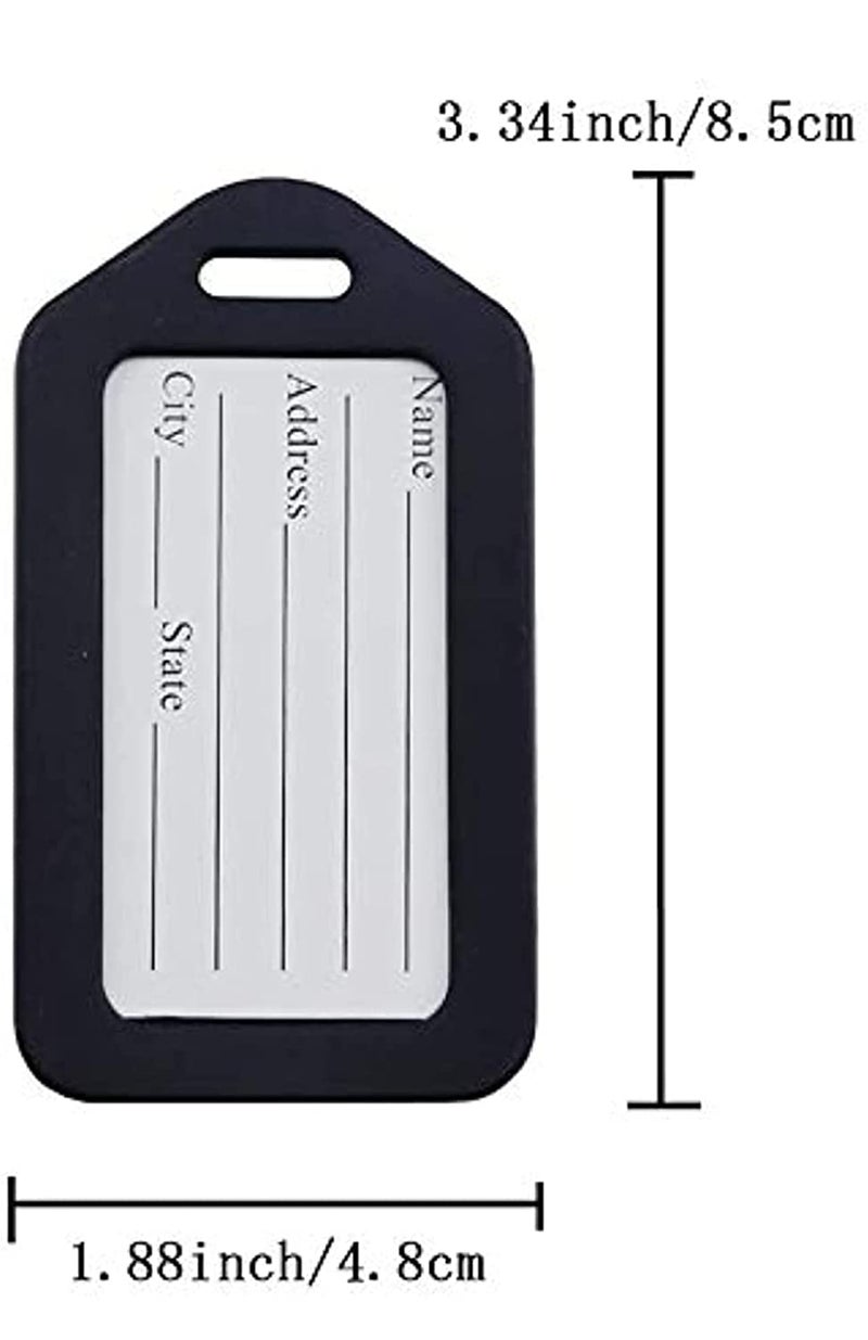 Kidultz Luggage Tags with Premium Strap for Travel suitcases, School Bags, etc..for Easily Identification of Bags(Pack of 5) (Orange) - Image 5