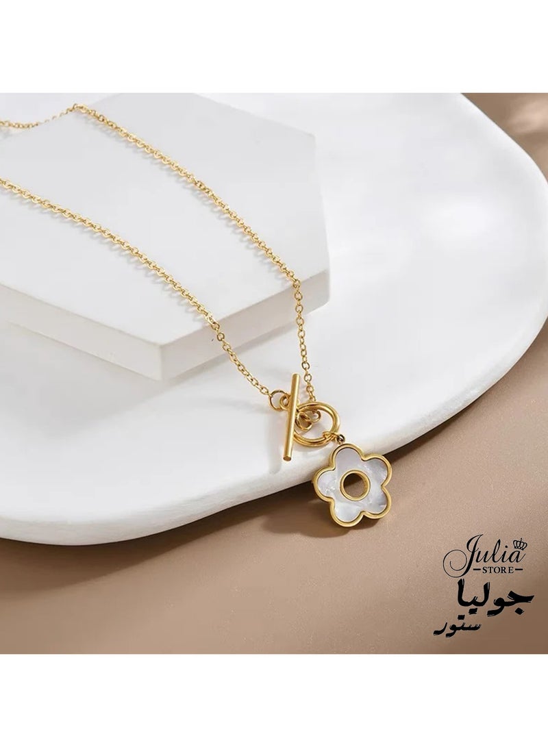 Julia Store 18K Gold Plated Stainless Steel Dainty Pendant Necklace for Women Trendy Cute Choker Necklaces for Teen Girls Trendy Jewelry Gifts for Women Mom Friend Daughter 16"+3" - Image 5