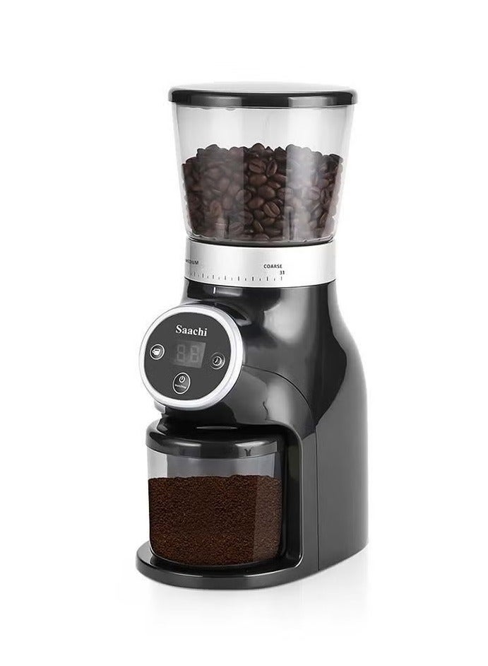 ASIV Coffee Grinder, 200 Watts, 31 Grinding Settings, 275g Bean Holder, Energy-Saving Mode, Splash-Proof, Easy to Clean, Black Nl-Cg-4966-Bk - Image 1