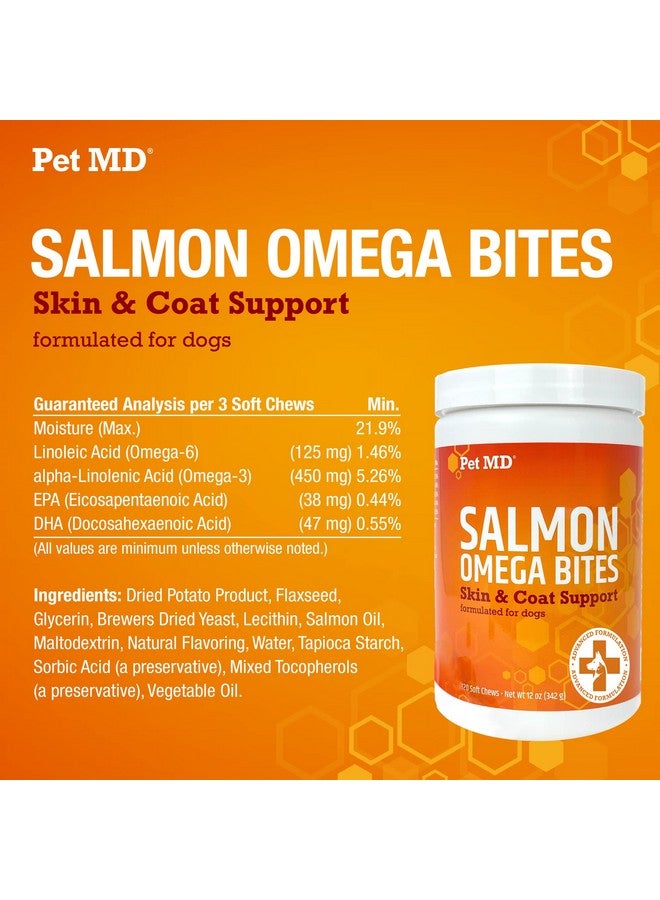 بيت إم دي قطع سمك السلمون أوميجا من بيت إم دي للكلاب - مكمل غذائي للجلد والفراء مع أوميجا 3 و6 للكلاب بالإضافة إلى حمض الدوكوساهيكسانويك وحمض إيكوسابنتينويك - يعزز تخفيف الحساسية وجفاف الجلد - 120 قرصًا - Image 5