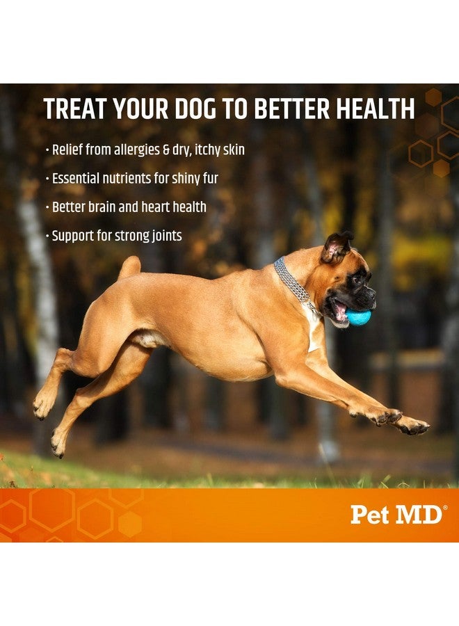 بيت إم دي قطع سمك السلمون أوميجا من بيت إم دي للكلاب - مكمل غذائي للجلد والفراء مع أوميجا 3 و6 للكلاب بالإضافة إلى حمض الدوكوساهيكسانويك وحمض إيكوسابنتينويك - يعزز تخفيف الحساسية وجفاف الجلد - 120 قرصًا - Image 2