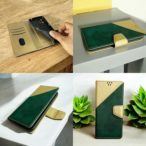 SBMS Flip Cover for Vivo V60 5G / Vivo V60e 5G / Vivo T4 Pro 5G Back Cover Case with Magnatic Closure | Inbuilt Stand | Card & Money Pocket (MultiGreen) - Image 5