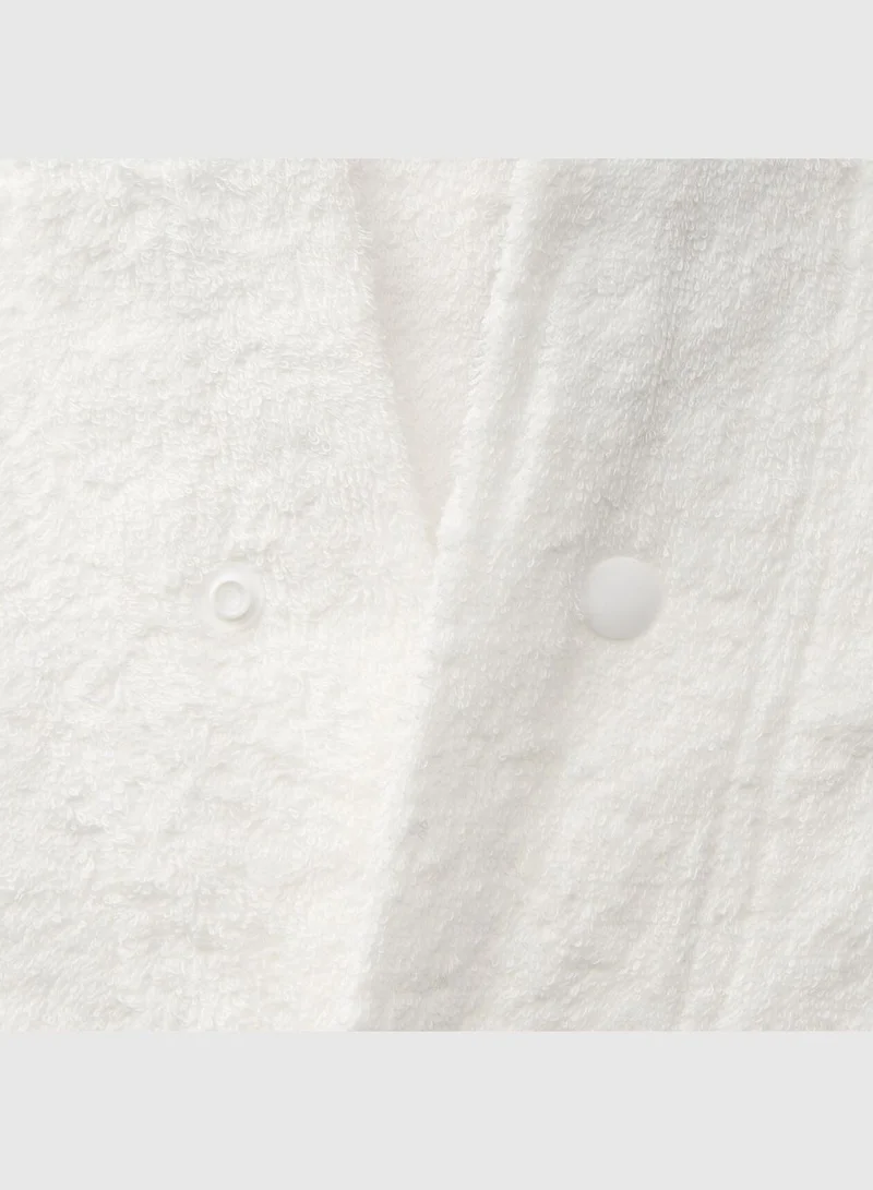 MUJI Side Seamless Pile Bathrobe , Unisex , Off White