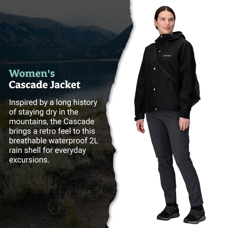 MARMOT Womenâ€™s Cascade Durable & Waterproof Rain Jacket, Black, Medium - Image 5