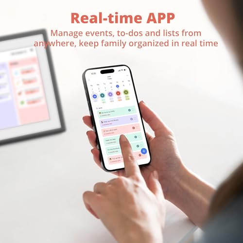 Dragon Touch Digital Calendar Touch Screen 10 Inch, Electronic Calendar Chore Chart with 1080P Interactive Touchscreen for Family Monthly/Weekly/Daily Planner, Smart Calendar with Desk Mount - Black - Image 4