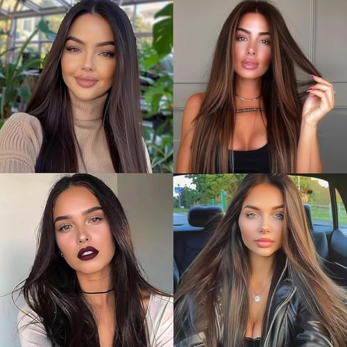 ASSU Dark Brown Straight Synthetic Hair Wig for Women | Natural-Looking Cosplay & Fashion Full Head Wig | Comfortable Easy-Wear Breathable Cap | Perfect for Daily Use & Parties | Includes Wig Cap - Image 5