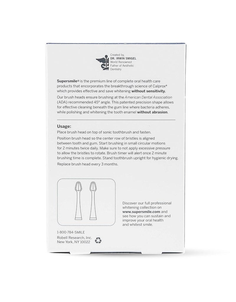 Supersmile Series II LS45 Replacement Brush Heads for Sonic Pulse Toothbrush  Patented 45 Soft Bristles Deliver Professional Teeth Cleaning  No Sensitivity White 2 Count - Image 5