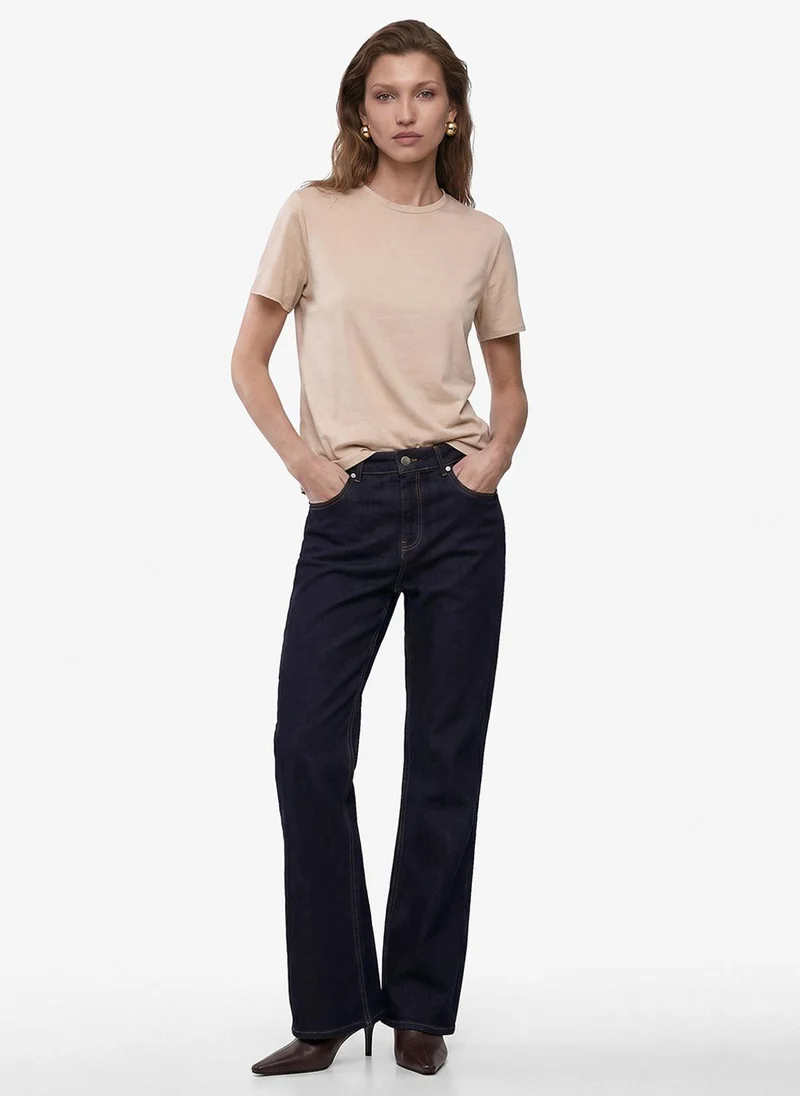كوتون High Neck Satin Blouse