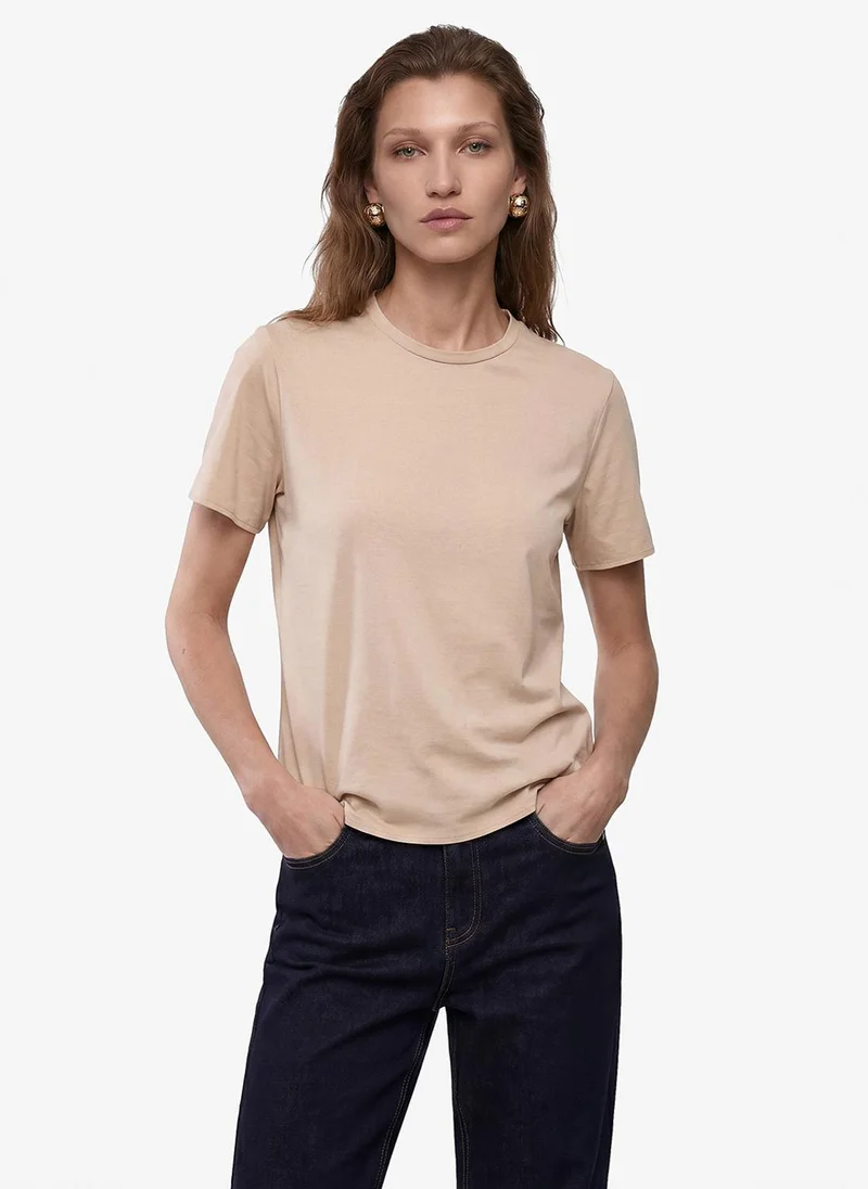 كوتون High Neck Satin Blouse
