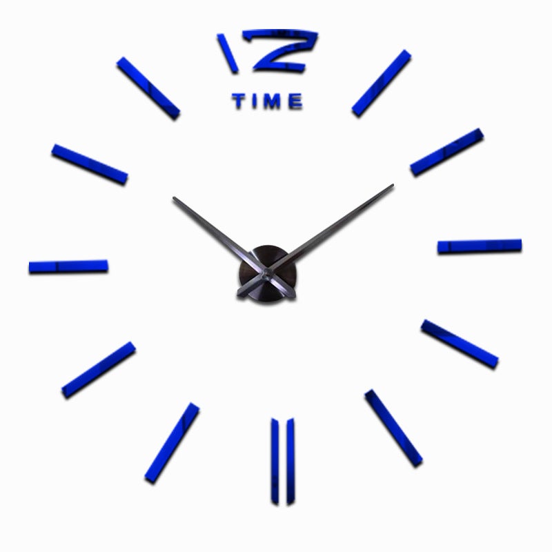 Sale Diy Wall Sticker Clock Creative Acrylic Mirror 3D Wall Clock Living Room Bedroom Decorative Wall Wall Clock - Image 1