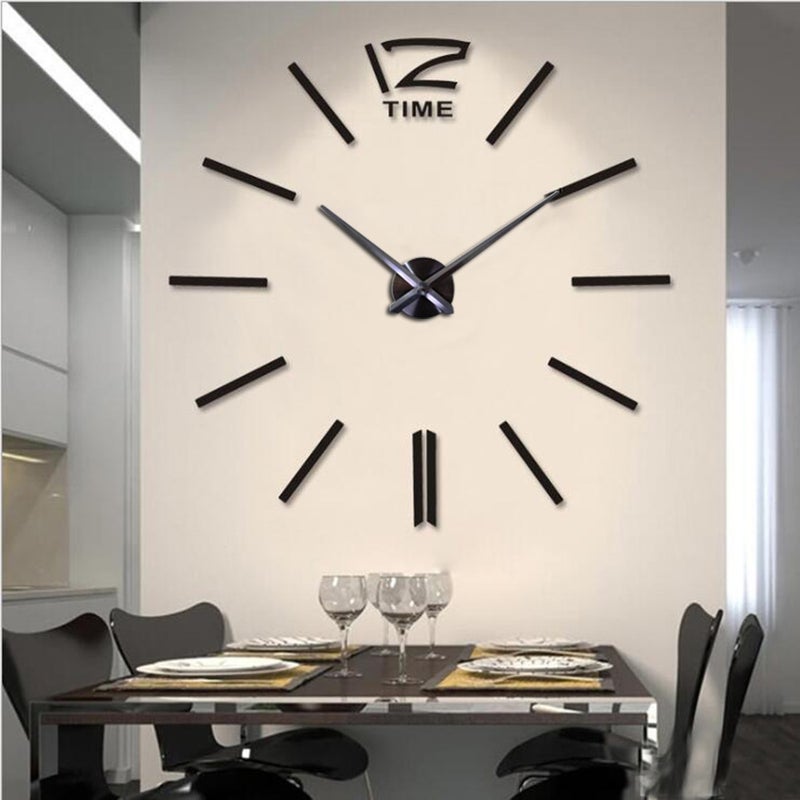 Sale Diy Wall Sticker Clock Creative Acrylic Mirror 3D Wall Clock Living Room Bedroom Decorative Wall Wall Clock - Image 5