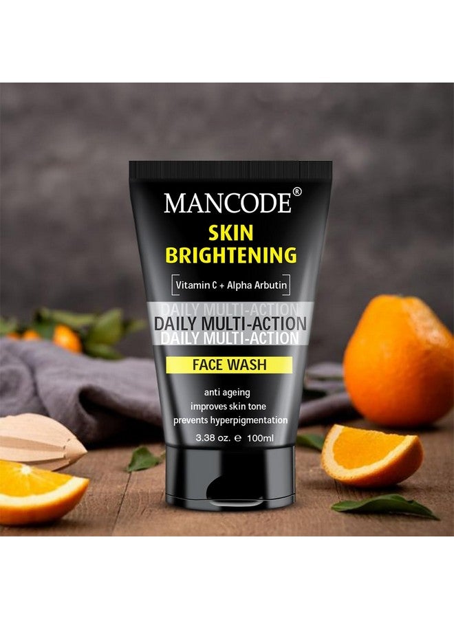 MAN CODE Mancode Skin Brightening Face Wash for Men - Clear Skin, Oil Control, Acne Defense, Dark Spot Reduction, Pollution Protection - Pack of 1 | Men's Skincare 100ml  - Image 4