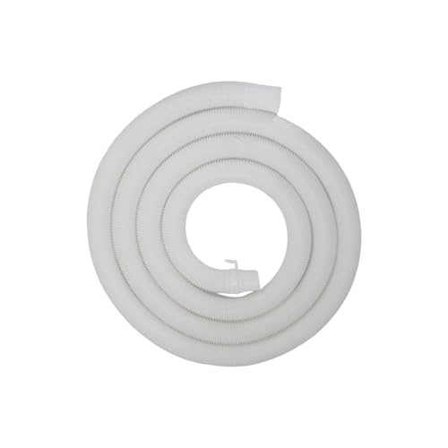 KI 2 Meter Waste Water Drain Outlet Pipe | Washing Machine Outlet Hose Pipe - White (Pack of 1) - Image 1