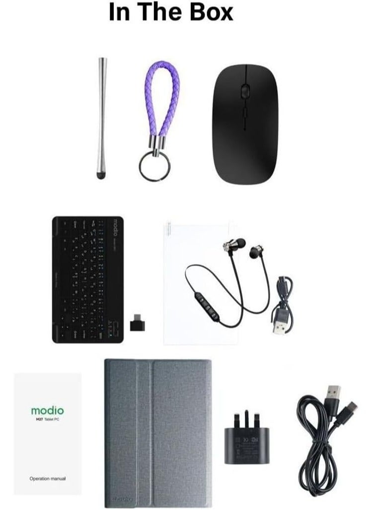 ريبنيو تابلت موديو M27 5G أندرويد، 10.1 بوصة، 8 جيجابايت رام، 256 جيجابايت، ثنائي الشريحة، مع لوحة مفاتيح وماوس لاسلكيين، أسود - Image 4