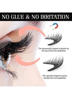 KIIUMI No Glue Magnetic Eyelashes Set, Reusable Soft Magnets False Eyelashes Natural Look With Tweezers for Women  - Image 4