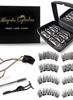 KIIUMI No Glue Magnetic Eyelashes Set, Reusable Soft Magnets False Eyelashes Natural Look With Tweezers for Women  - Image 2