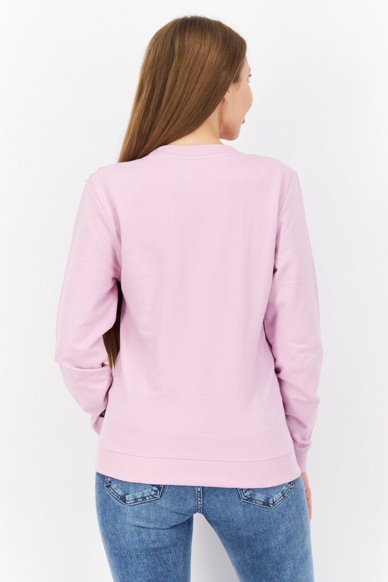 NETFLIX Women Squid Game Crew Neck Long Sleeve Sweatshirt, Lavender - Image 3