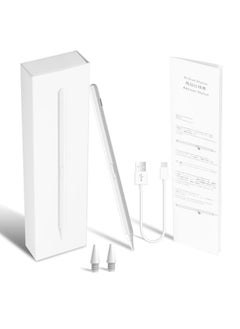 ماركة غير محددة قلم رصاص لجهاز iPad Air الجيل الخامس، iPad الجيل العاشر، قلم ستايلس لجهاز iPad Mini 6 / 5، قلم نشط مع خاصية رفض راحة اليد لجهاز iPad الجيل العاشر/التاسع/الثامن/السابع، متوافق مع iPad Pro (11/12.9 بوصة) (أبيض)  - Image 2