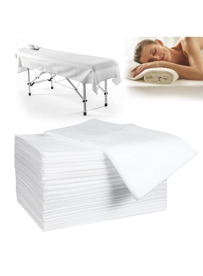 Arabest 100 Pack 31" x 71" Disposable Non-Woven Massage Table Bed Covers - 2-Ply Waterproof Spa Sheets for Facial, Tattoo & Waxing. - Image 1