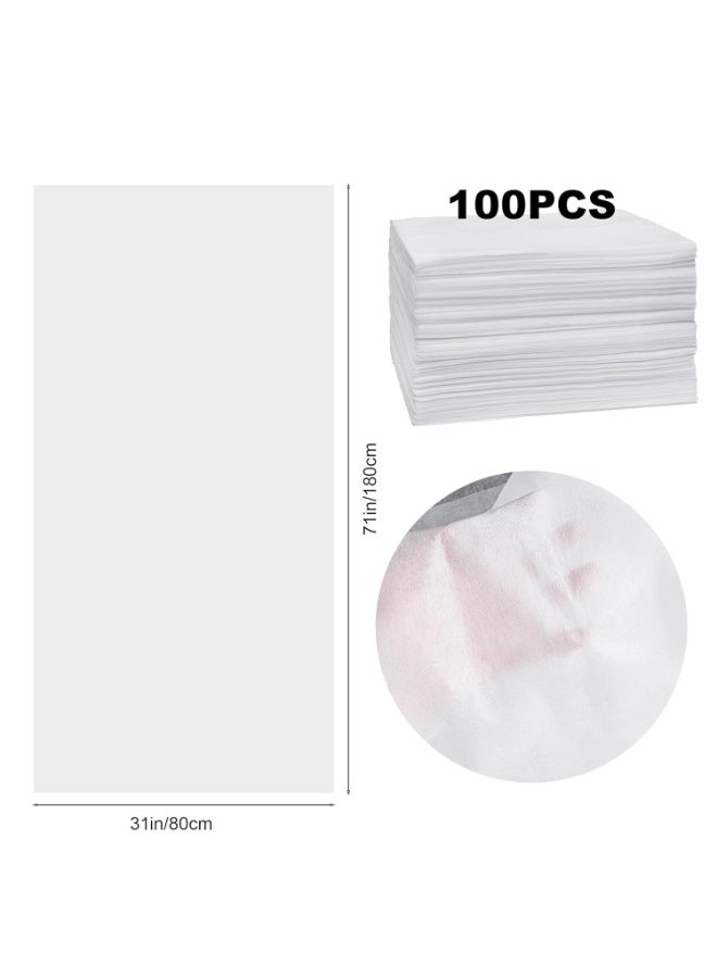 Arabest 100 Pack 31" x 71" Disposable Non-Woven Massage Table Bed Covers - 2-Ply Waterproof Spa Sheets for Facial, Tattoo & Waxing. - Image 2