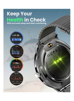 Moxedo Moxedo Glory Smart Watch for Women 1.43” Amoled HD Display Fitness Watch Real Time Health Monitoring, 100+ Watch Faces, 120+ Sports Modes Fitness Activity Tracker for iOS and Android (Black)  - Image 4