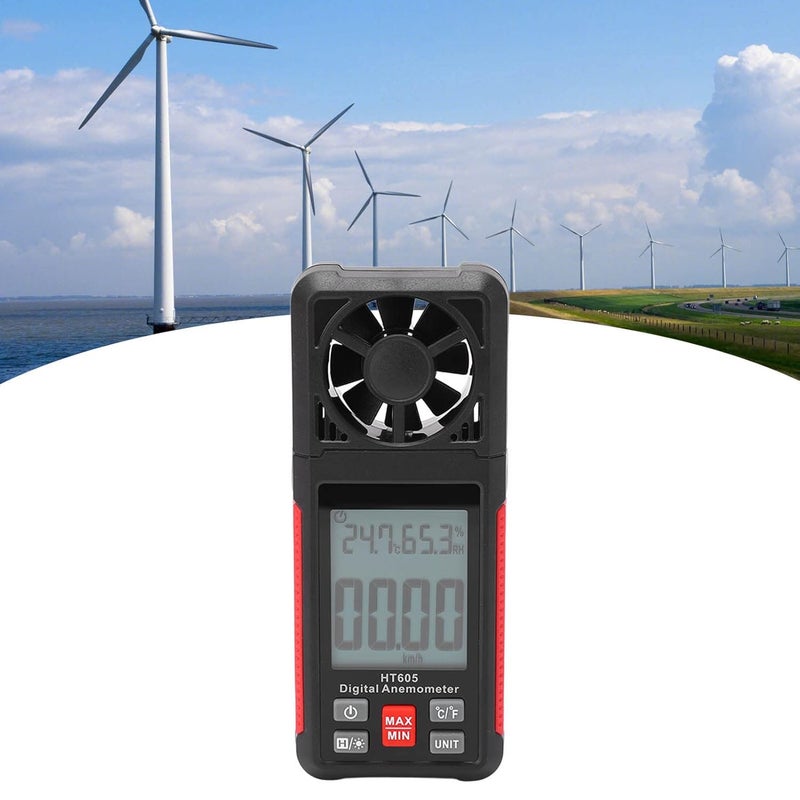 Digital Anemometer Wind Speed Meter LCD Display Lightweight Portable for Industry - Image 3