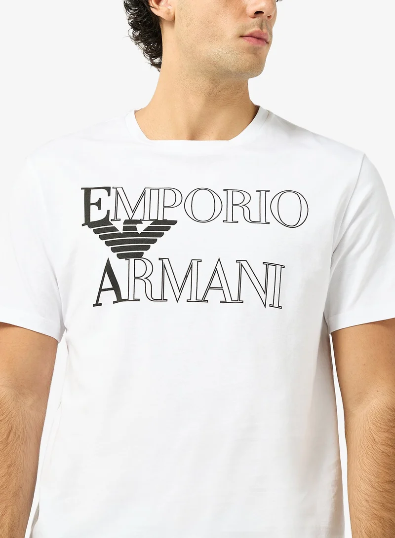 EMPORIO ARMANI  Graphic Crew Neck T-Shirt for Men | Best Price UAE