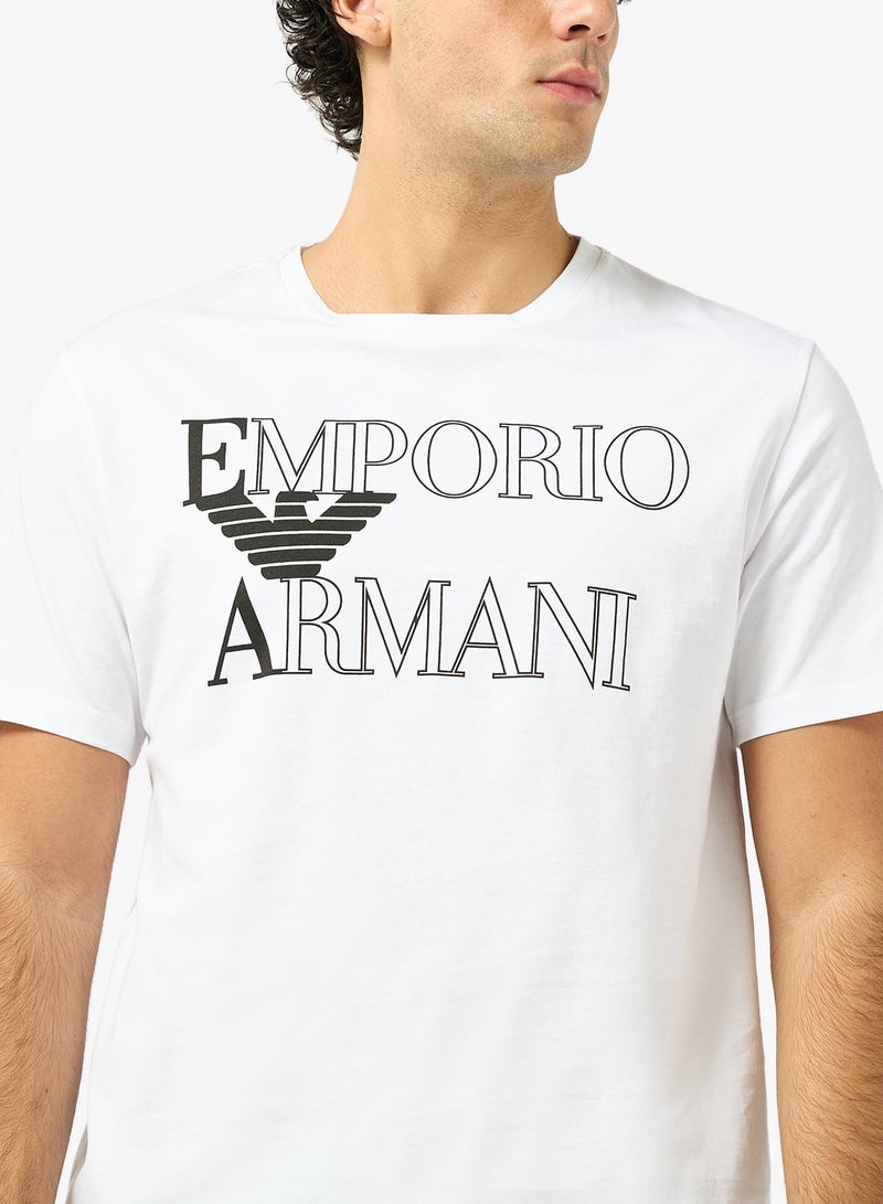 EMPORIO ARMANI Graphic Crew Neck T-Shirt - Image 3