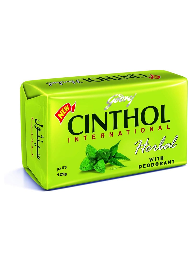 Cinthol Herbal Bath Soap 99.9% Germ Protection, 125g (Pack of 1)