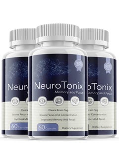 Neurotonix Memory And Focus Advanced Formula Neuro Tonix Nootropic Healthy Memory Brain Pills (3 Pack)