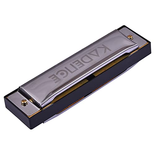 Kadence T104 Diatonic Harmonica | Key of C with 10 Holes and 20 Tones | Portable Mouth Organ with Hard Case | Includes Learning Course | Silver - Image 4