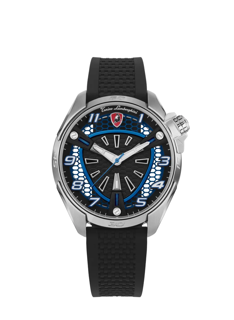 تونينو لامبورجيني TLABSB-SS-R - Tonino Lamborghini SHOCK ABS SS/BLUE Male Watch