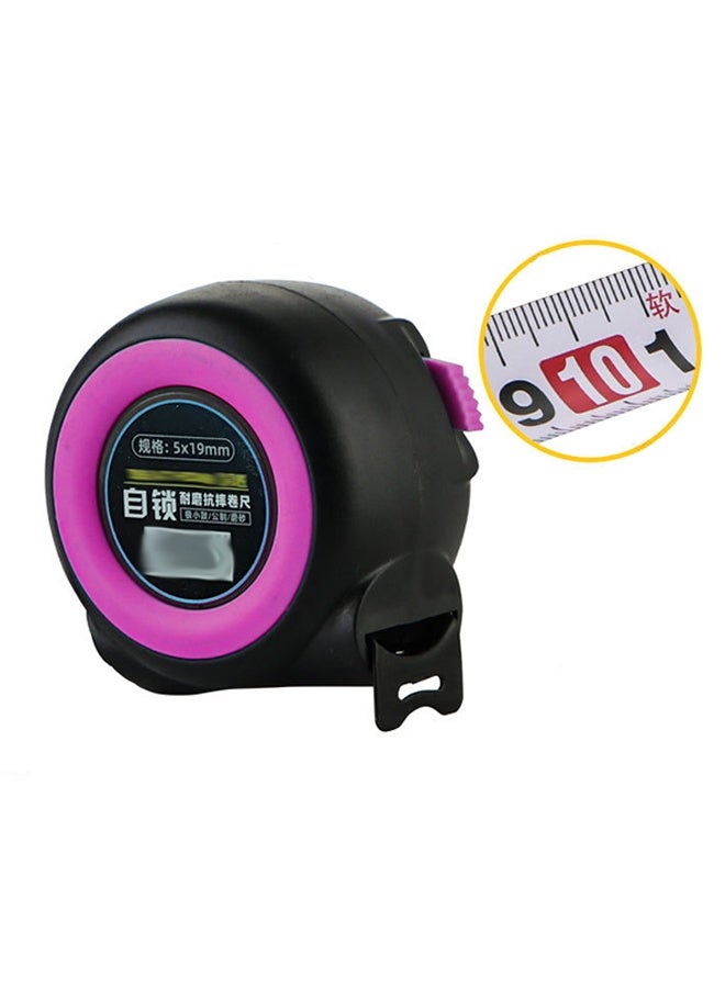 شريط قياس 5 أمتار قابل للقفل الذاتي، مصنوع من الفولاذ وقابل للسحب، بمقياس إمبراطوري/متري، دقة متوسطة، سهل القراءة، يستخدم للمعماريين، النجارين، والأشغال اليدوية. (5 أمتار) - Image 1