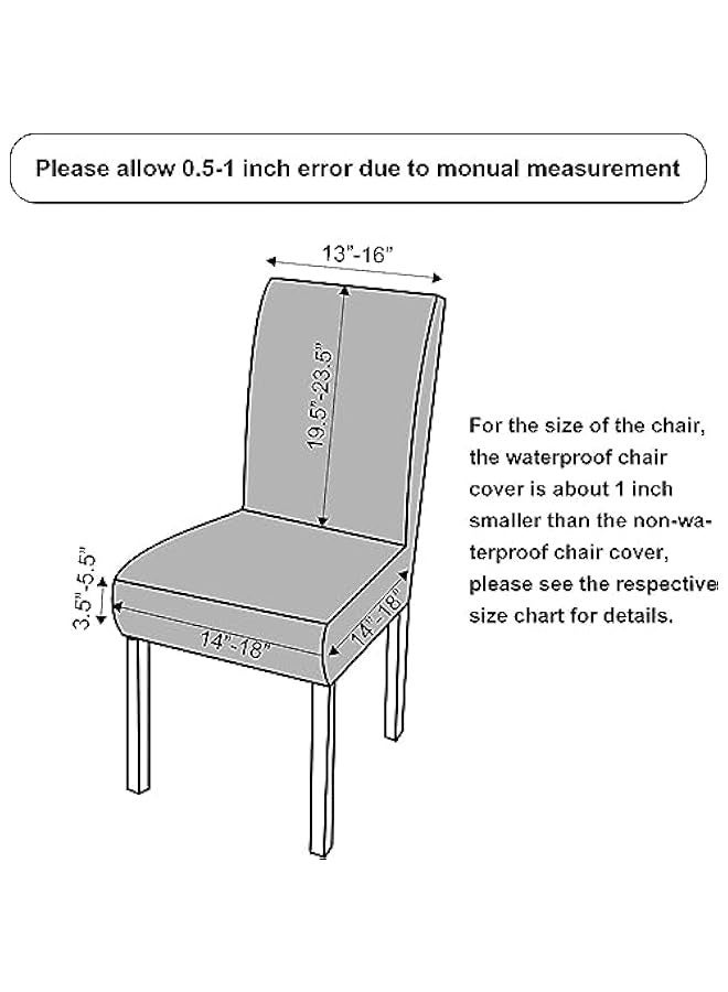 تراسل مجموعة اغطية كراسي غرفة الطعام مقاومة للماء بنسبة 100% من بلورفوكس، مجموعة من 6 قطع من قماش الجاكار القابل للتمدد، غطاء كرسي قابل للازالة والغسل للمنزل والمطعم والولائم (رمادي) - Image 4