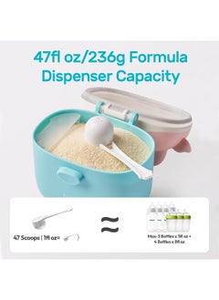 NCVI NCVI Baby Formula Dispenser On The Go, Formula Container to Go, Formula Holder for Travel, Outdoor Picnic with Baby Infant, Portable Container for Milk Powder, Snacks, Candy, Fruits  - Image 2