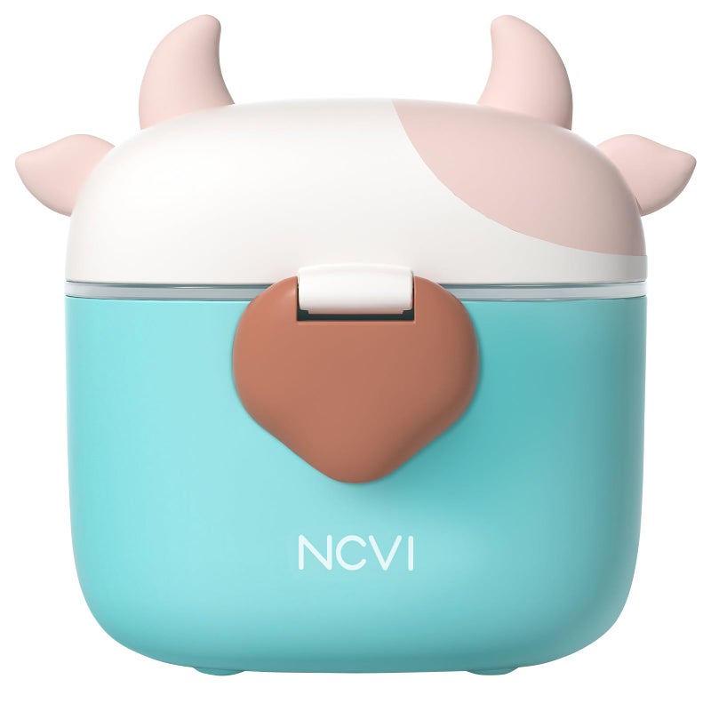 NCVI Baby Formula Dispenser On The Go, Formula Container To Go, Formula Holder for Travel, Outdoor Picnic with Baby Infant, Portable Container for Milk Powder, Snacks, Candy, Fruits (Green) - Image 1