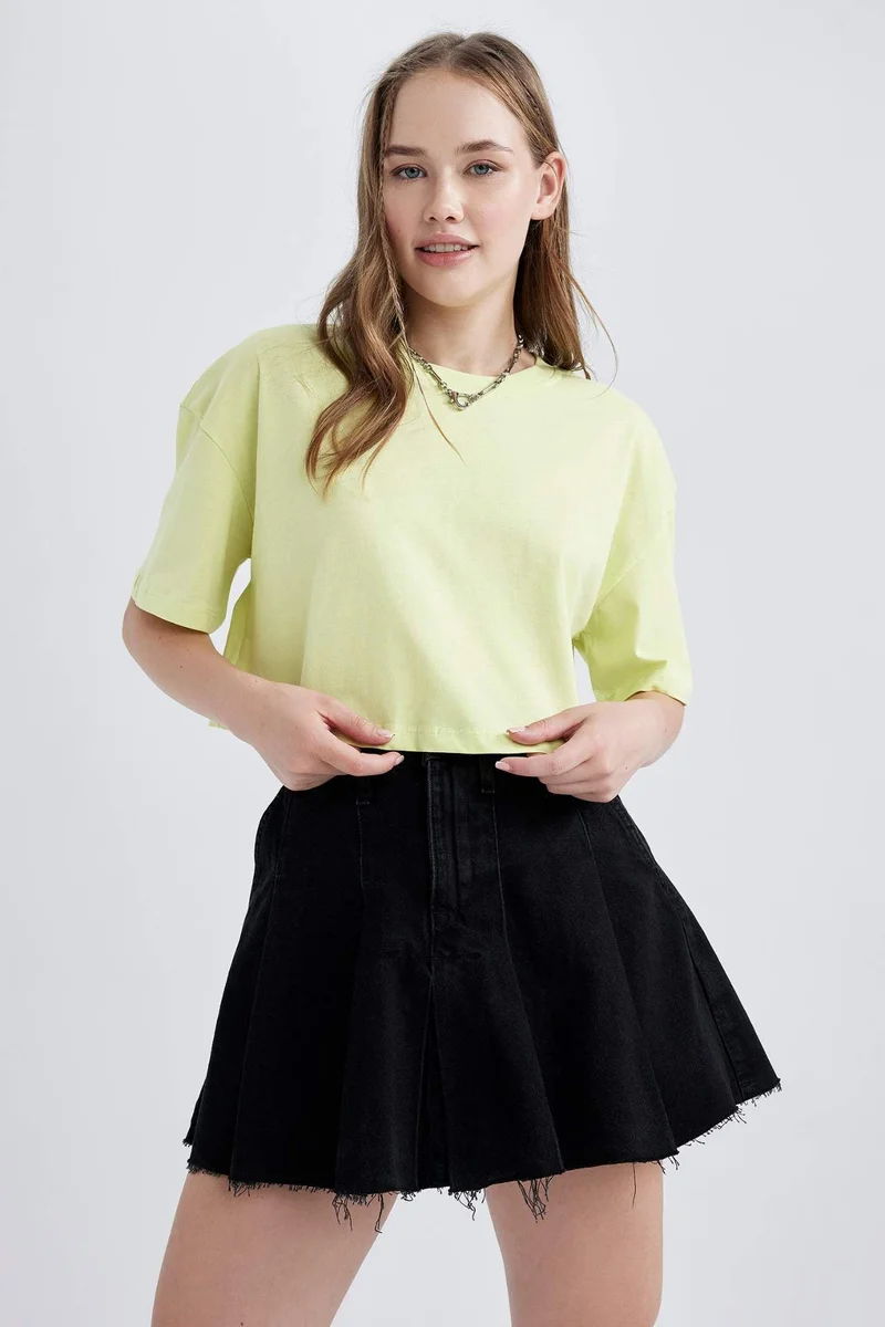 DeFacto Oversize Fit Cotton Short Sleeve T-Shirt