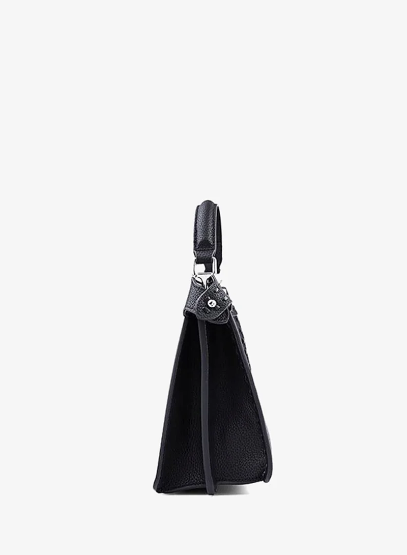 Cuple Black Structured Top Handle Bag for Women | Best Price UAE