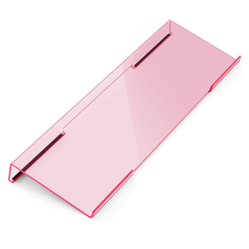Laborio Ergonomic Computer Keyboard Stand for Desktop (Clear Pink), Keyboard Tilted Elevated Rack Key Board Holder Riser Stand for Office Home Desk Work - Image 1