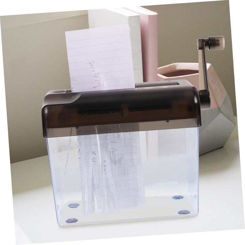 Portable Manual Hand Shredder for Office and Home Use Small Tabletop Paper Cutter with Wear-Resistant Design Easy Hand Crank Operation for Bills Receipts Envelopes and Documents - Image 5