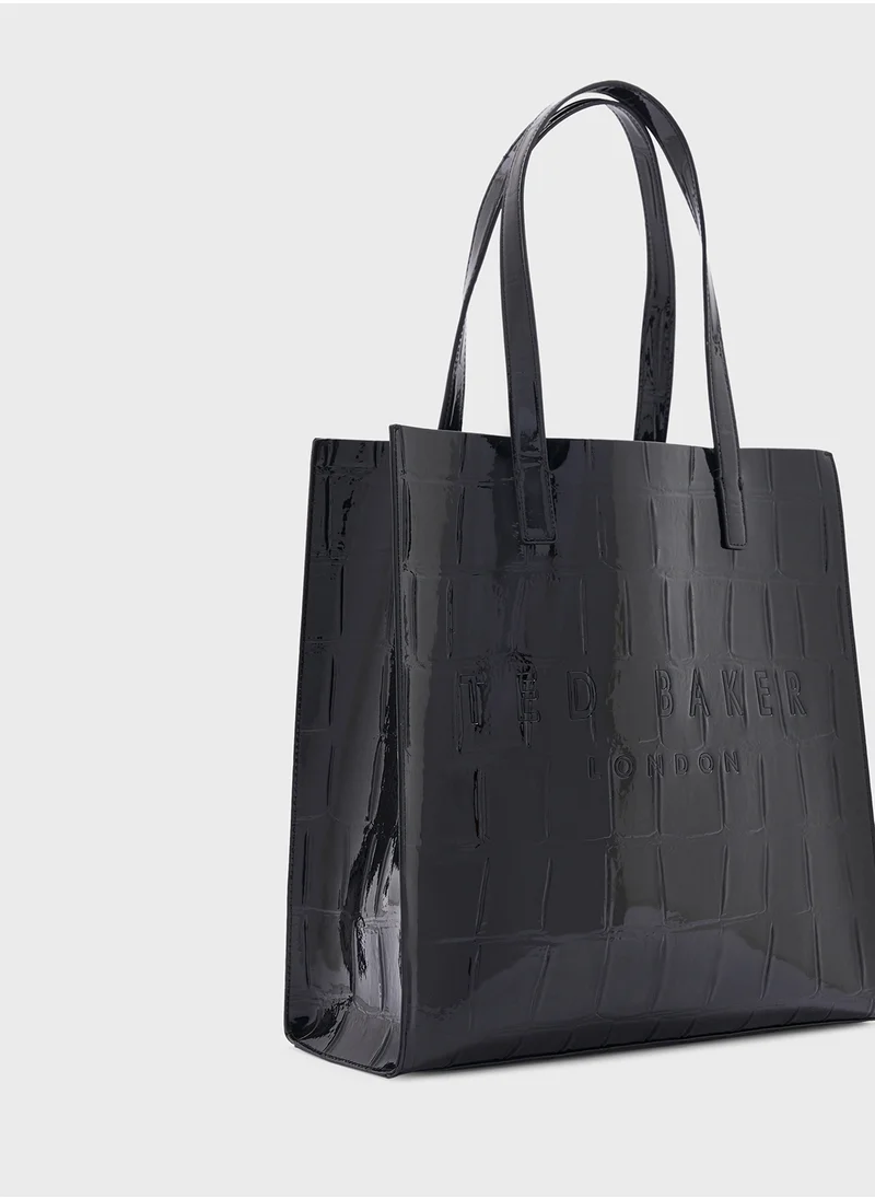 Ted Baker Croccon Croc Effect Large Icon Bag