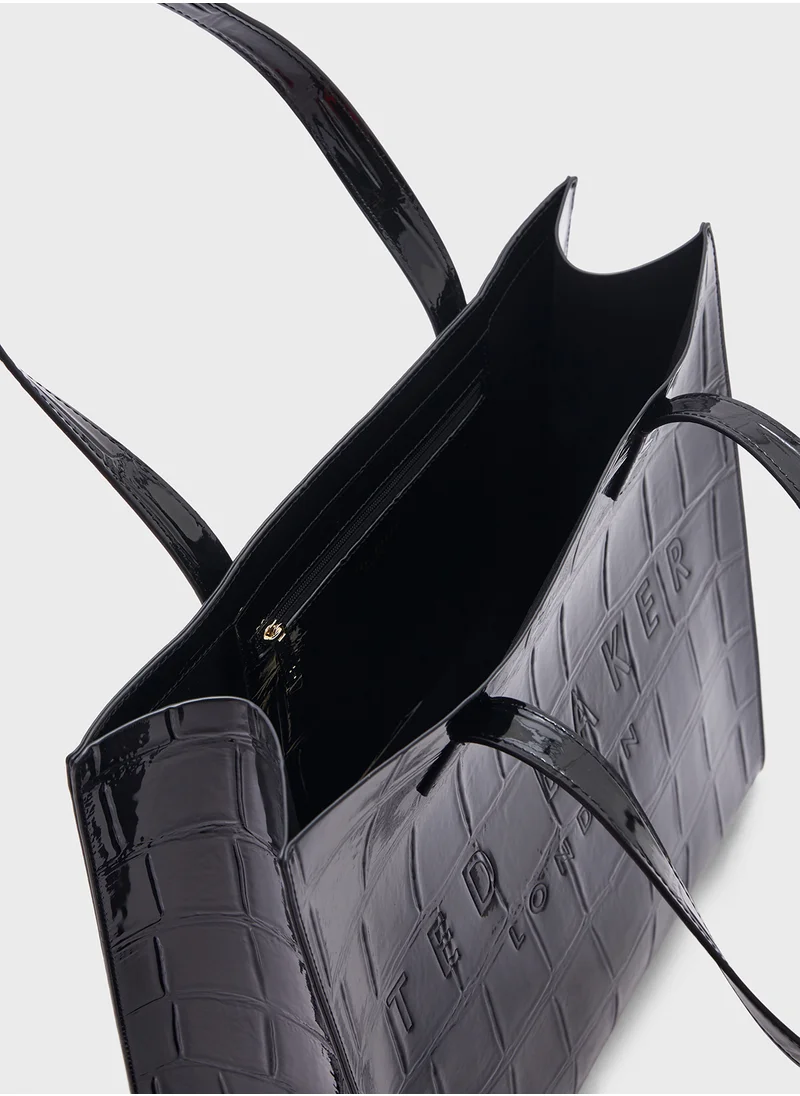Ted Baker Croccon Croc Effect Large Icon Bag